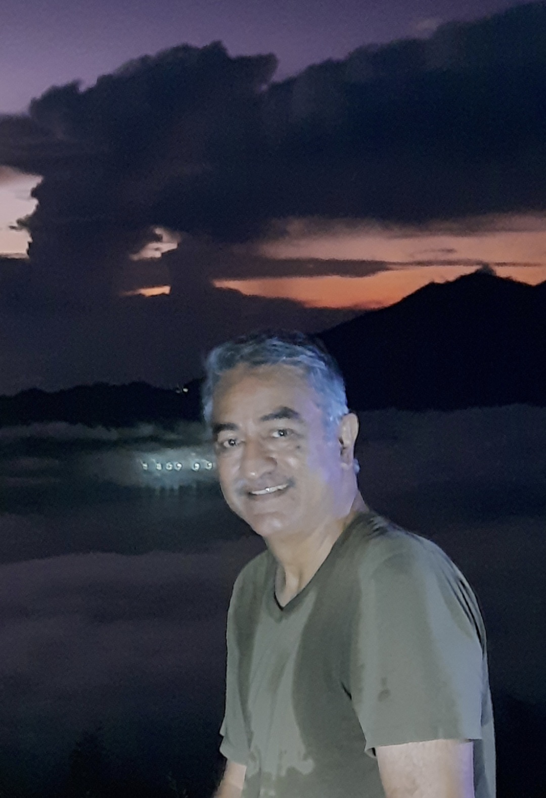 Trekkers taking in the views on Mount Batur